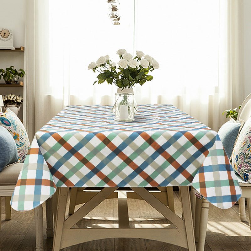 Printed tablecloth tablecloth PEVA/EVA material waterproof and oil-proof composite tablecloth embossed lock edge processing