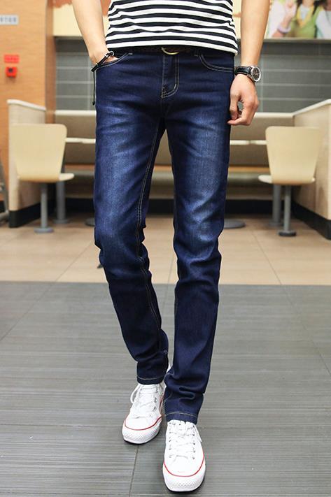Boys spring jeans male Korean version of the trend of slim feet pants