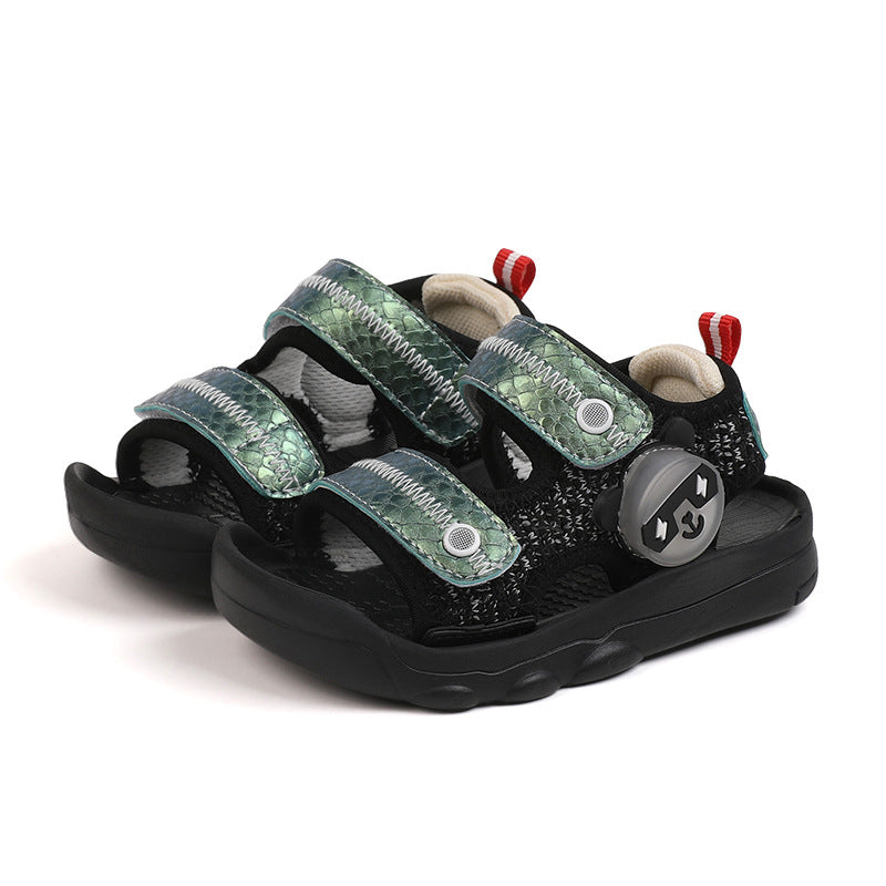 Lala Pig Summer Male Baby Functional Walking Shoes Female Baby Soft Bottom Sandals Children\'S Light Shoes