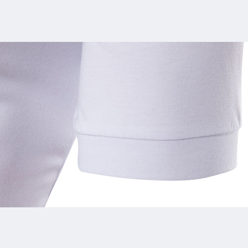 Men's Polo Shirt Short Sleeve Solid Polo Neck T-shirt Summer Fit Top