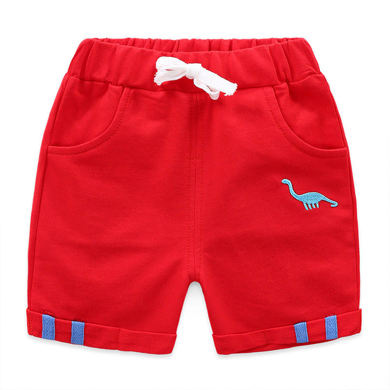 Dinosaur Shorts, Casual Pants, Children's Embroidered Soft Shorts, Summer New Bottoming Boys' Shorts, Suitable for 3-8 Years Old