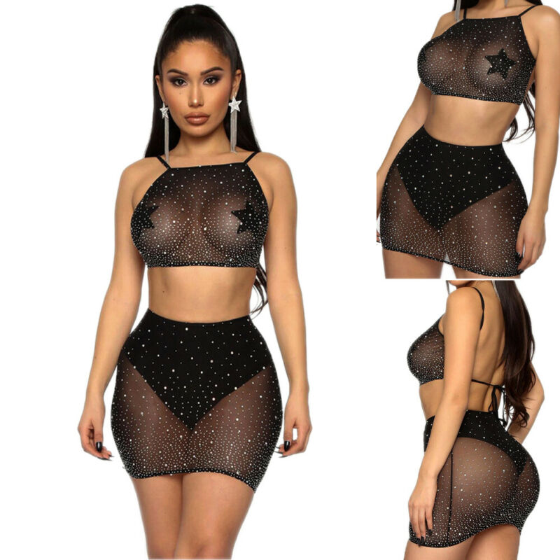 Split drill skirt suit