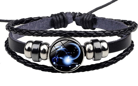 Twelve Constellations Bracelet for Men and Women Jewelry Handrope Chaozhou Nocturnal Personality Hand String for Couple''s Bracelet Birthday Gift