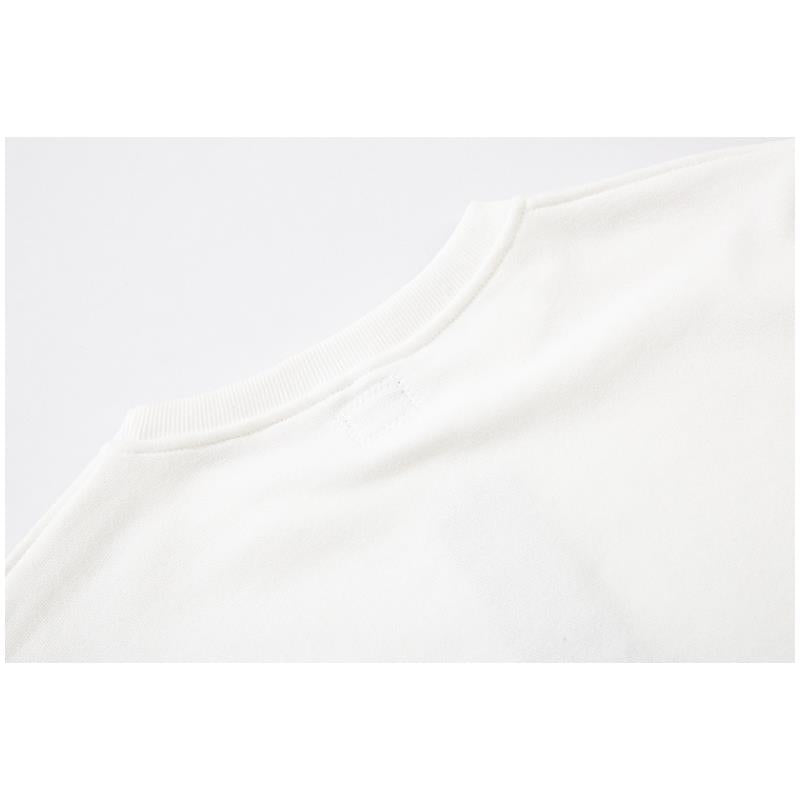 Trendy brand unisex lens splicing round neck pullover sweater men's loose hip-hop tops letters long-sleeved boutique pullover