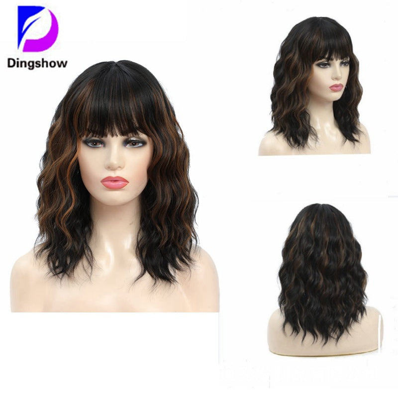 BODY WAVE hair wig BOBO bangs full mechanism human hair wigs