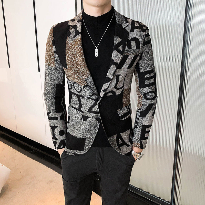 Fashion Trend Youth Long Suit Casual Jacket