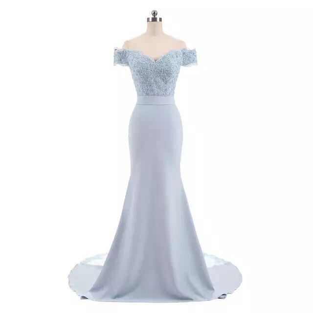 2022 foreign trade new one-shoulder bride wedding dress banquet elegant princess fishtail evening dress female