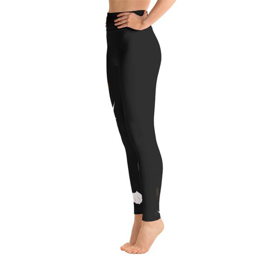 Black cat cropped pants
