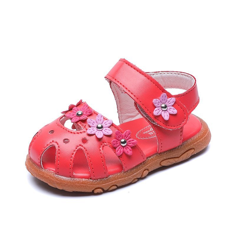Summer Girls Baotou Sandals Children's Fashion Flower Princess Baotou Shoes