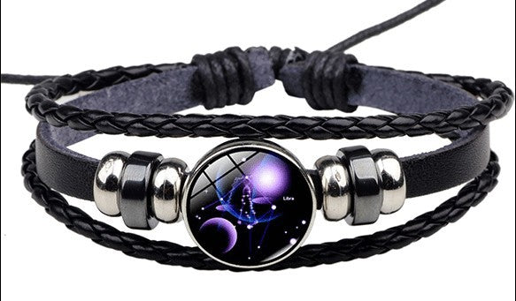 Twelve Constellations Bracelet for Men and Women Jewelry Handrope Chaozhou Nocturnal Personality Hand String for Couple''s Bracelet Birthday Gift
