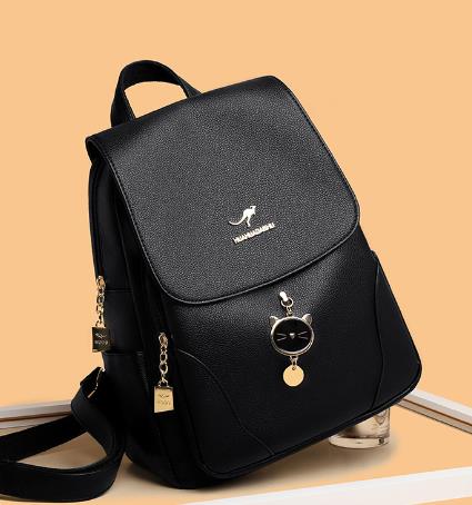 Mochila de Couro Legítimo Vintage Feminina- Cheire Ville