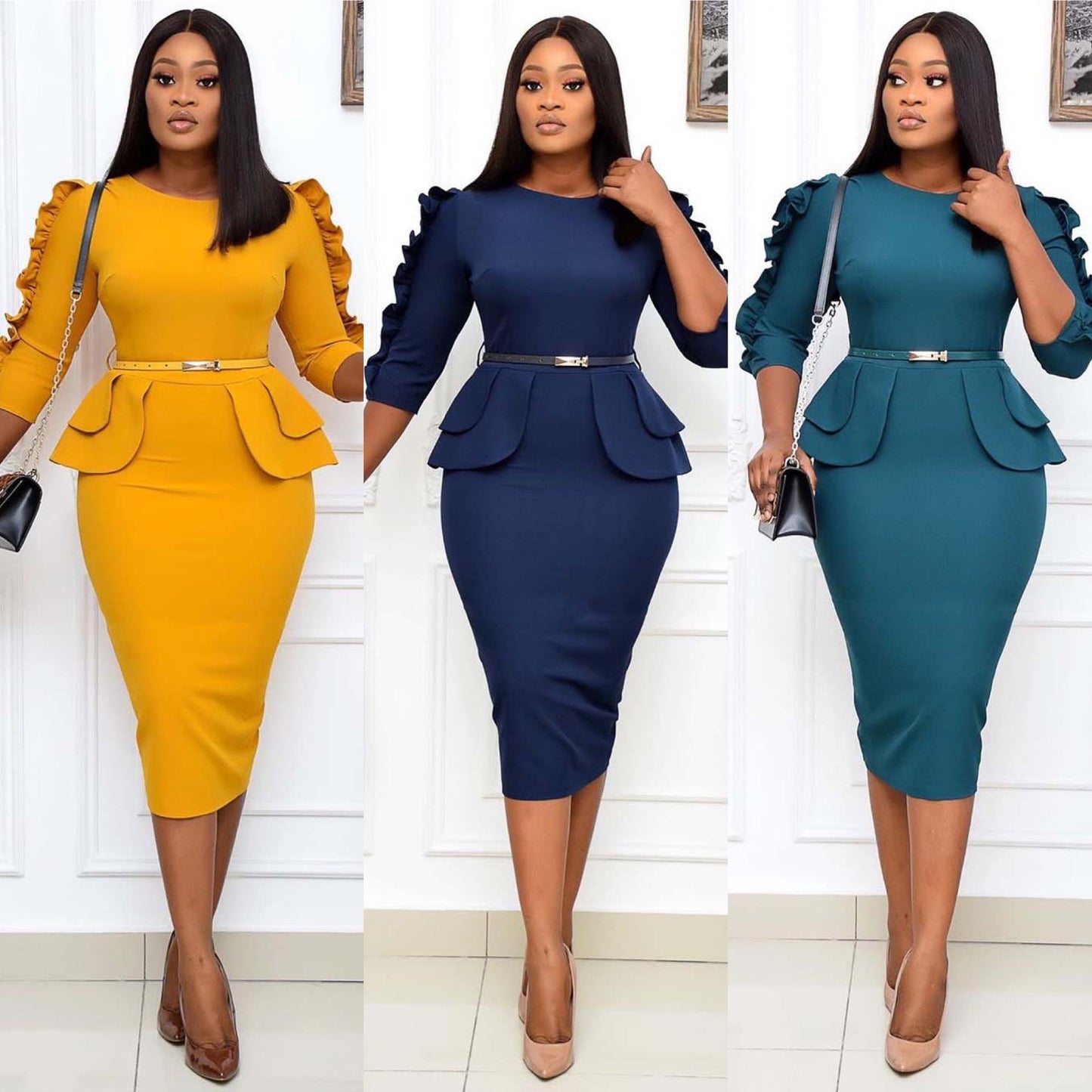 Female Professional Office Style Commuting African Dress