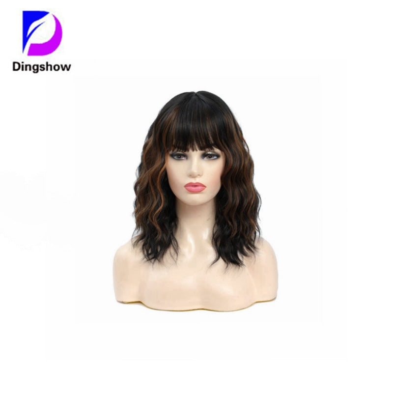 BODY WAVE hair wig BOBO bangs full mechanism human hair wigs