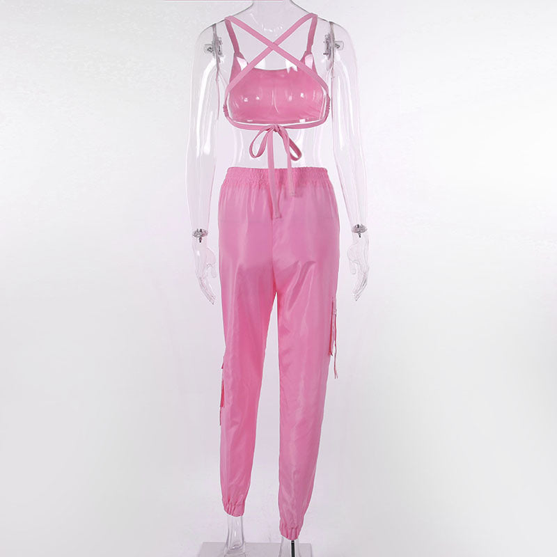 Harem pants suit sexy vest