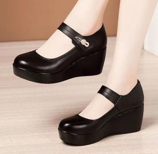 Zapatos antideslizantes con suela de plataforma y punta redonda