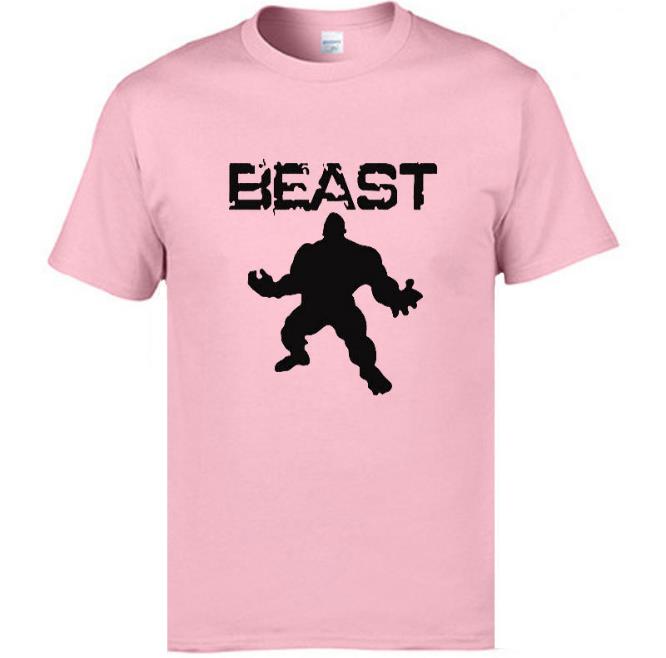 Foreign trade wholesale men''s short sleeved T-shirt, European and American fashion giant printing pure cotton men''s fitness sports leisure T-shirt