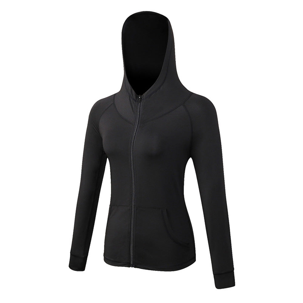 Women's fall and winter fitness coat Yoga Training running zipper sport casual hoodie quick-drying coat
