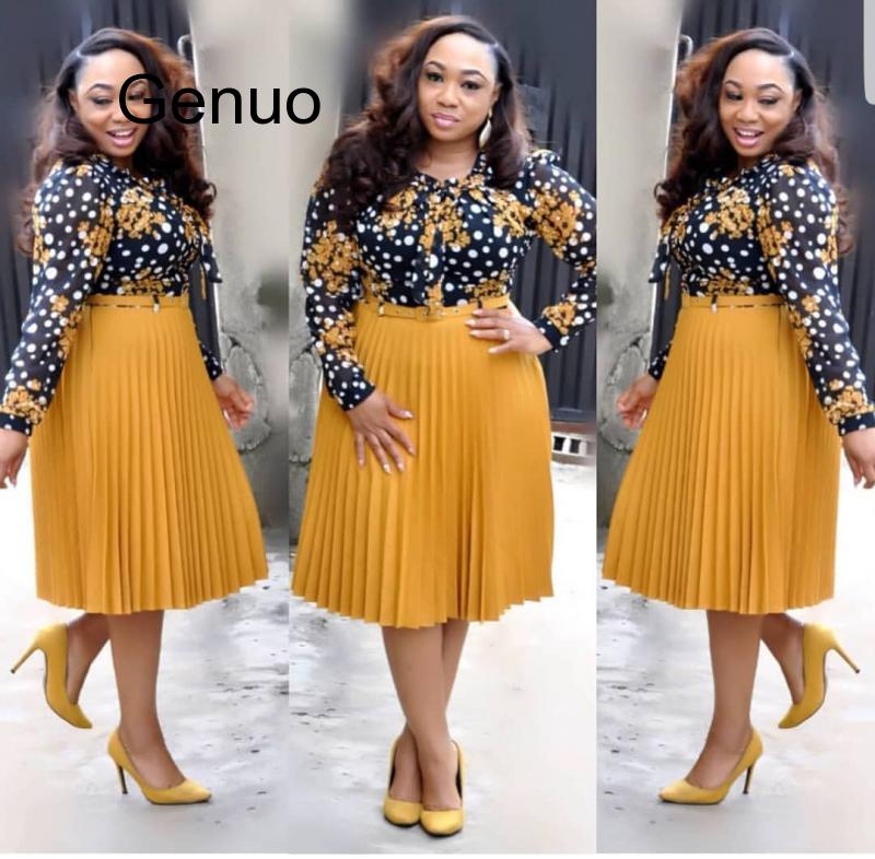 Spring Autumn Chiffon Print Dress Casual Cute Women Floral Long Bowknot Dresses Long Sleeve Vestido L-3XL