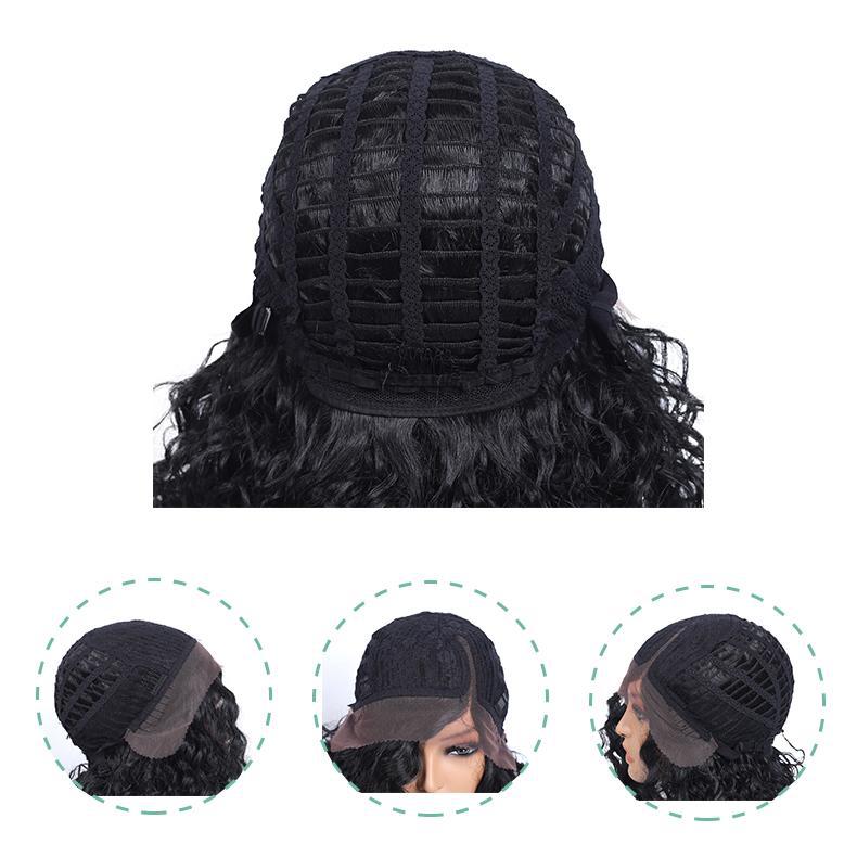 Xuchang wig human hair wig long curly hair wave wig chemical fiber wig shoulder wig women's new
