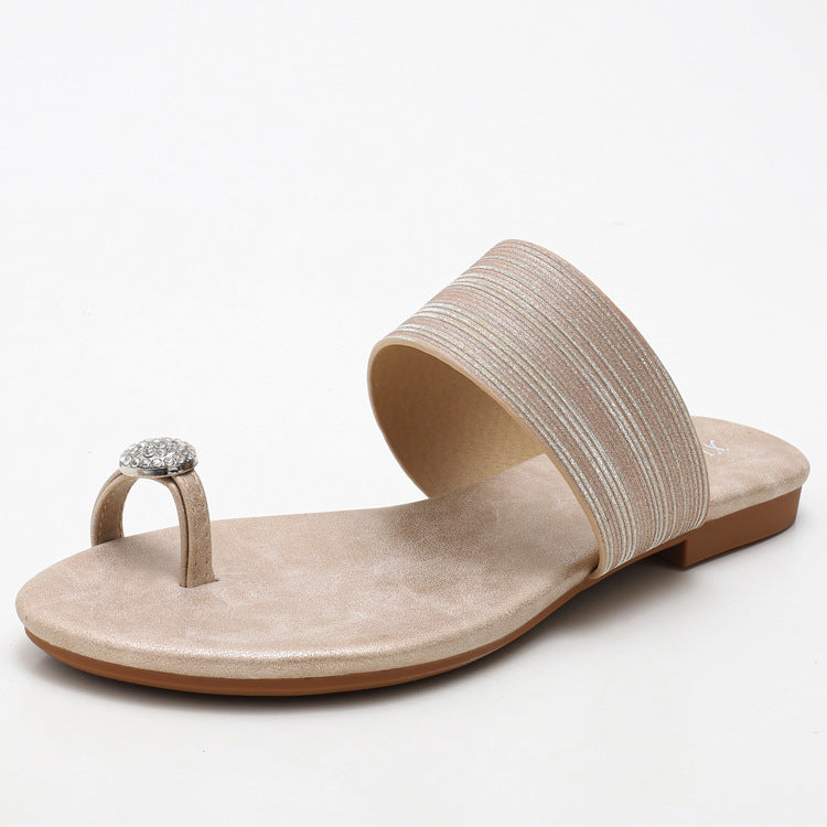 Outer wear fashionable lazy beach slippers