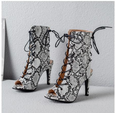 European And American Style Summer Cross Strap Fish Mouth Cool Boots Women