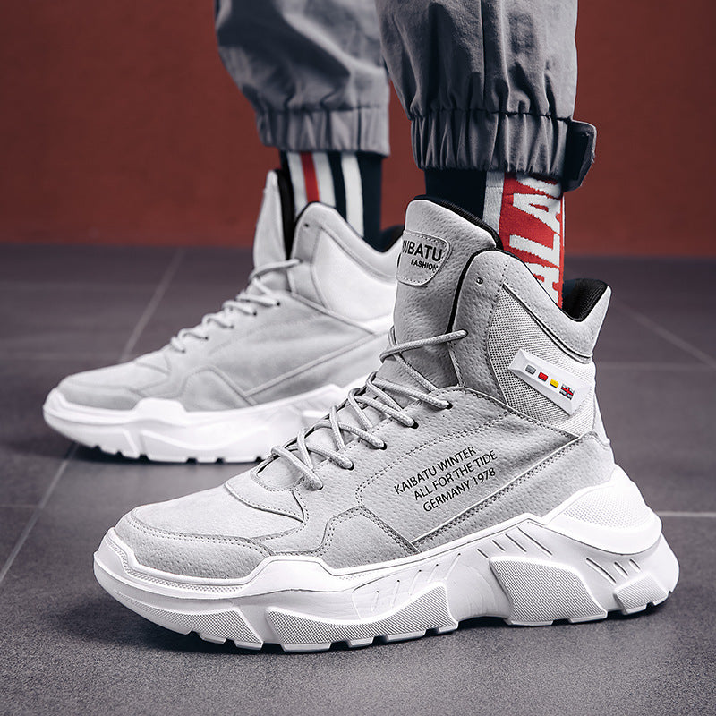 Fall Winter Trendy Men's Shoes High Top Trendy Shoes