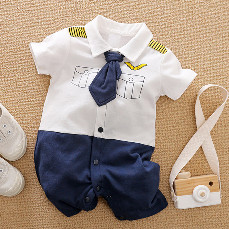 Baby summer short-sleeved jumpsuit