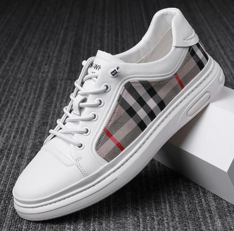 Breathable Check Cloth Board Shoes Youth Casual Shoes Men