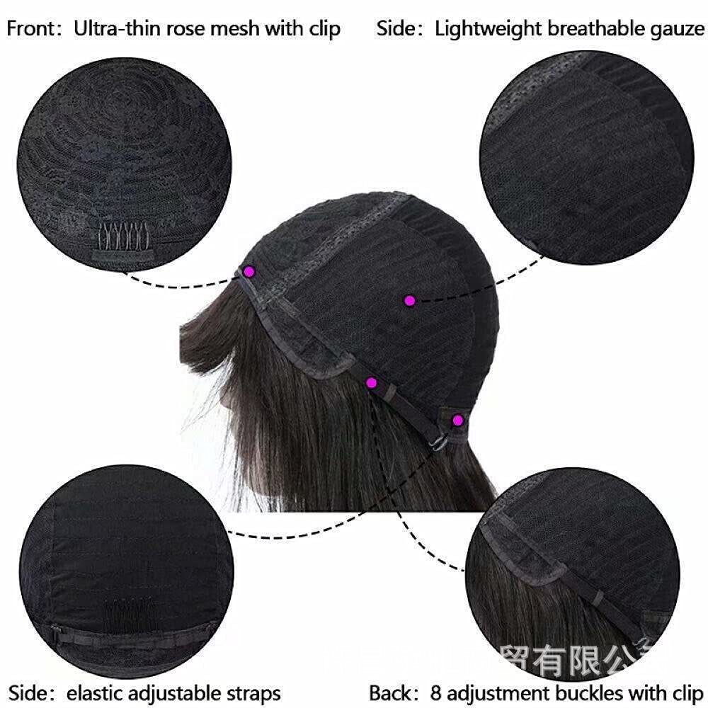 Short Bob Human Hair Wigs with Bangs