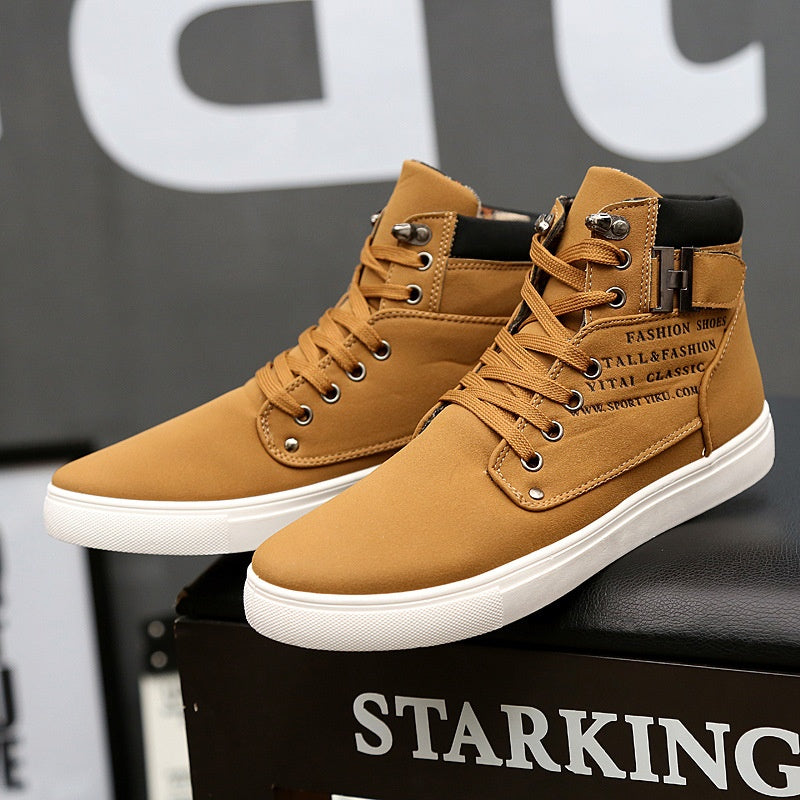 Casual Board Shoes Warm High Top Shoes Plush Shoes