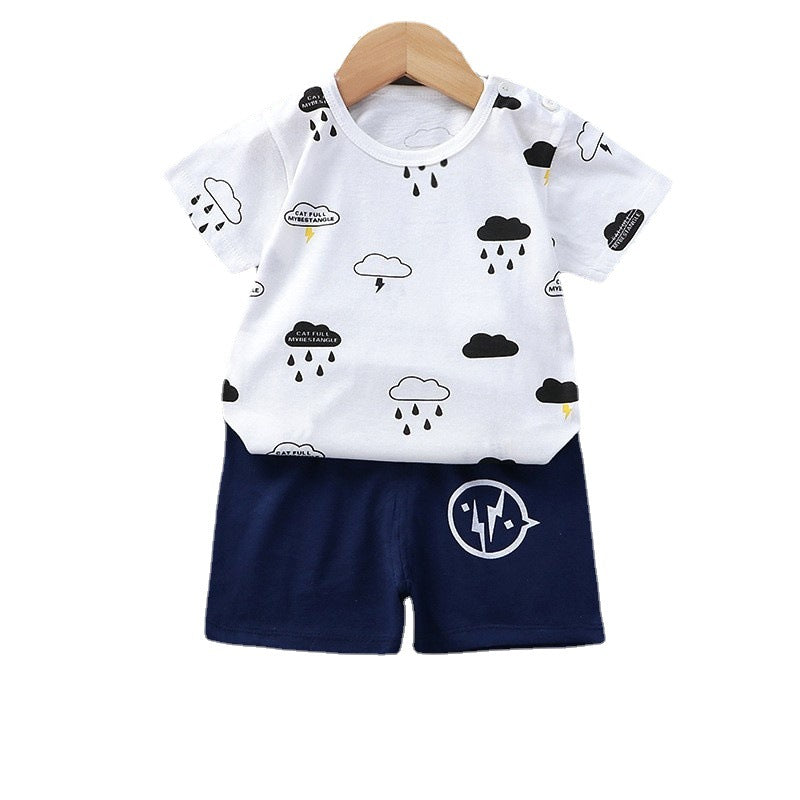 Summer Baby Kids Short Sleeve+Shorts Baby Boy Fashion Clothing Set Baby Girls Lovely Outfits Dresses