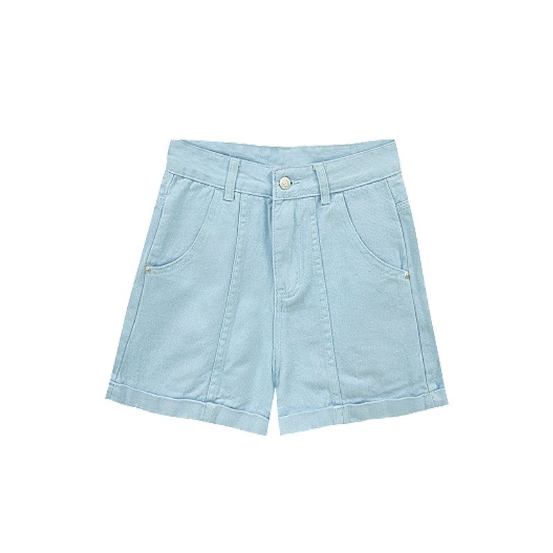 Summer Women's High Waist Loose Hot Pants Wide Legs