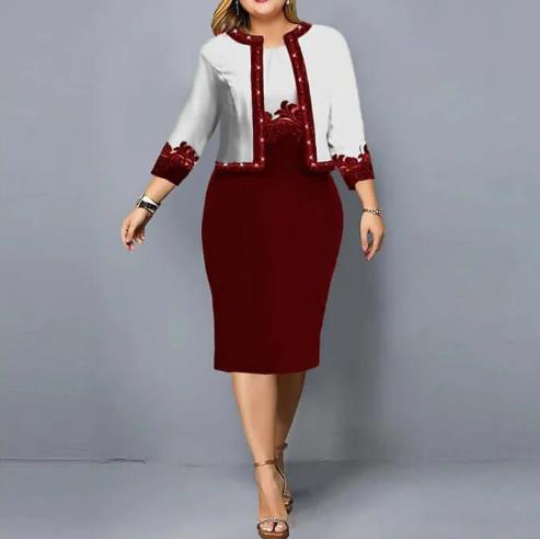 Women pencil skirt two piece set