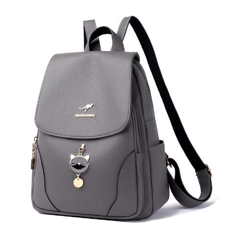 Mochila de Couro Legítimo Vintage Feminina- Cheire Ville