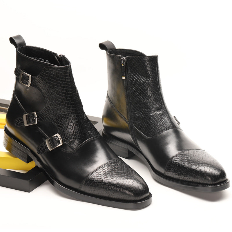 Men's Shoes New Cowhide Martin Boots Men's Business