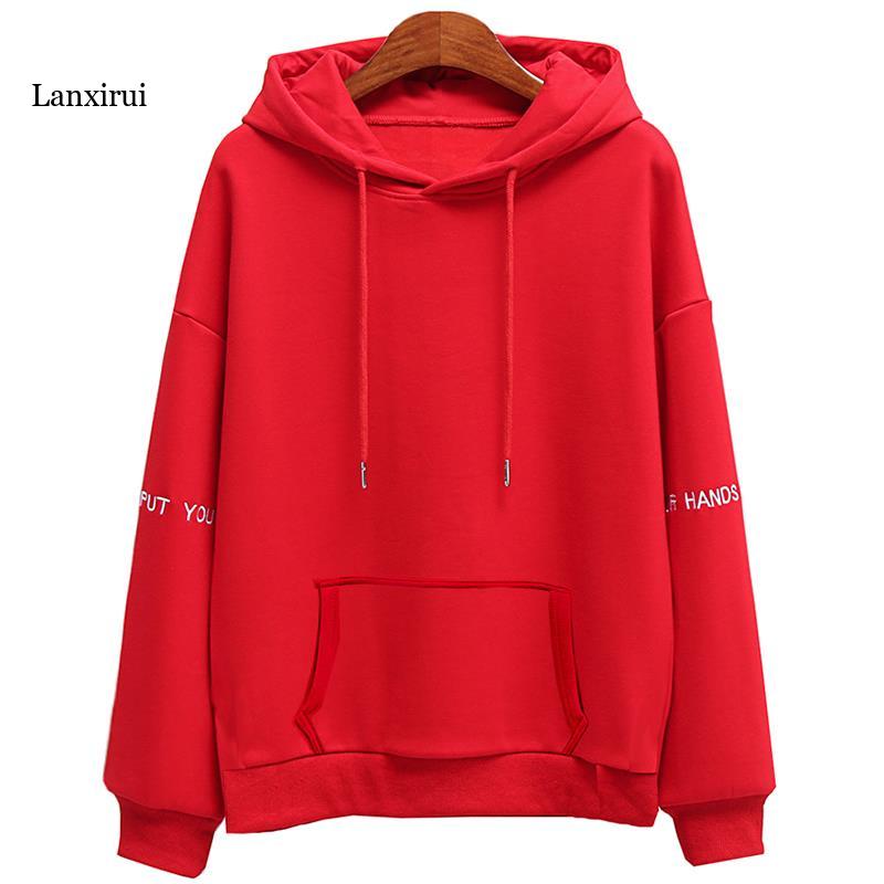 Kadın moda kadife Hoodies kadın düz renk nakış kapşonlu Tops eşofman kazak uzun kollu gündelik spor giyim ceket