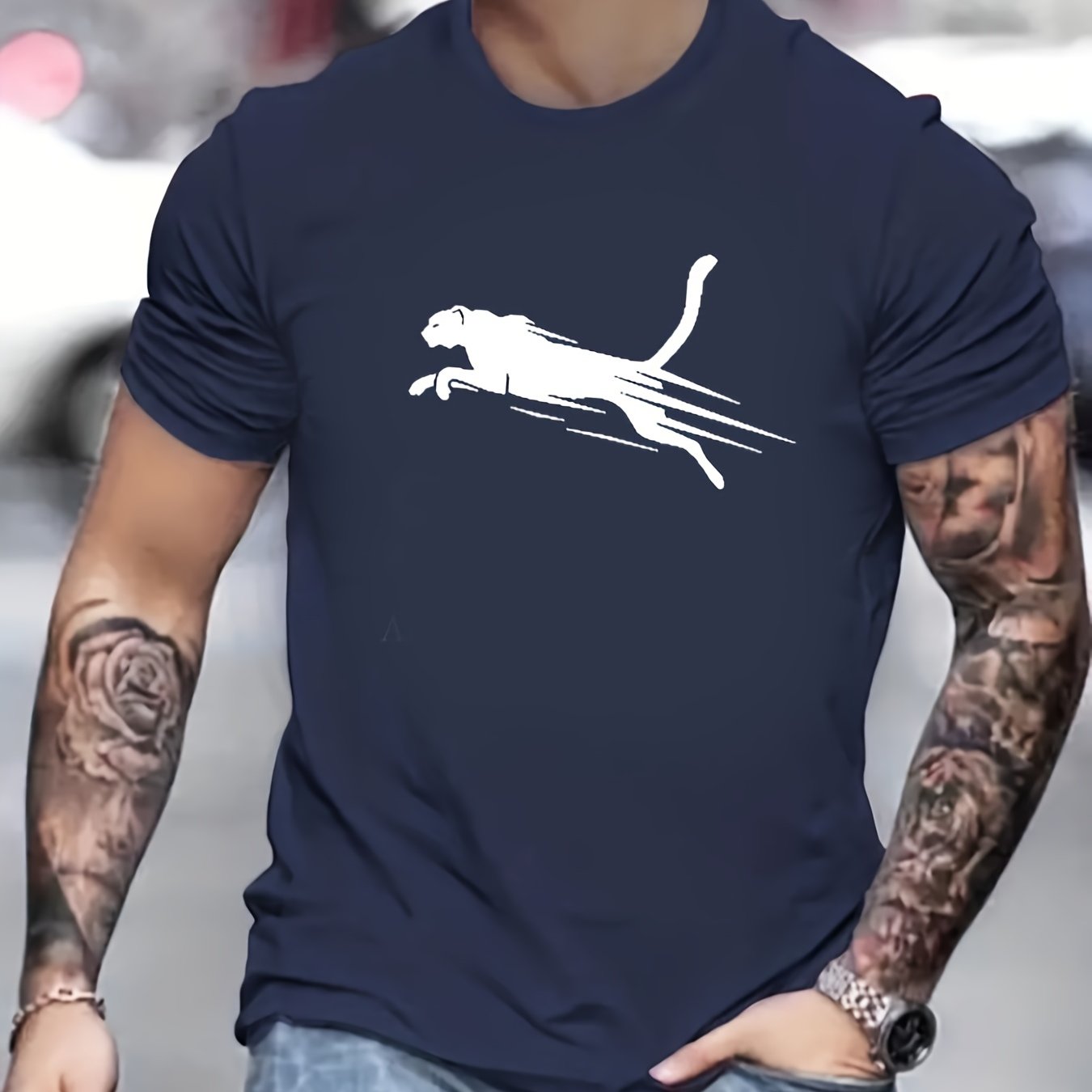 New Men's Printed Short Sleeve O-Neck T-shirt Summer Casual Simple Men's Fashion Top Plus Size Men's Clothing Sports Breathable
