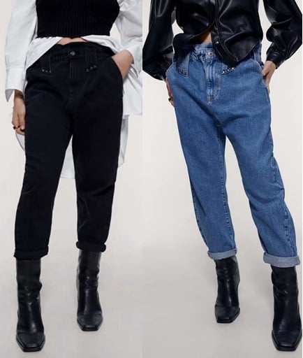 Women's Harem Pants With Paper Bag Waist Loose Jeans