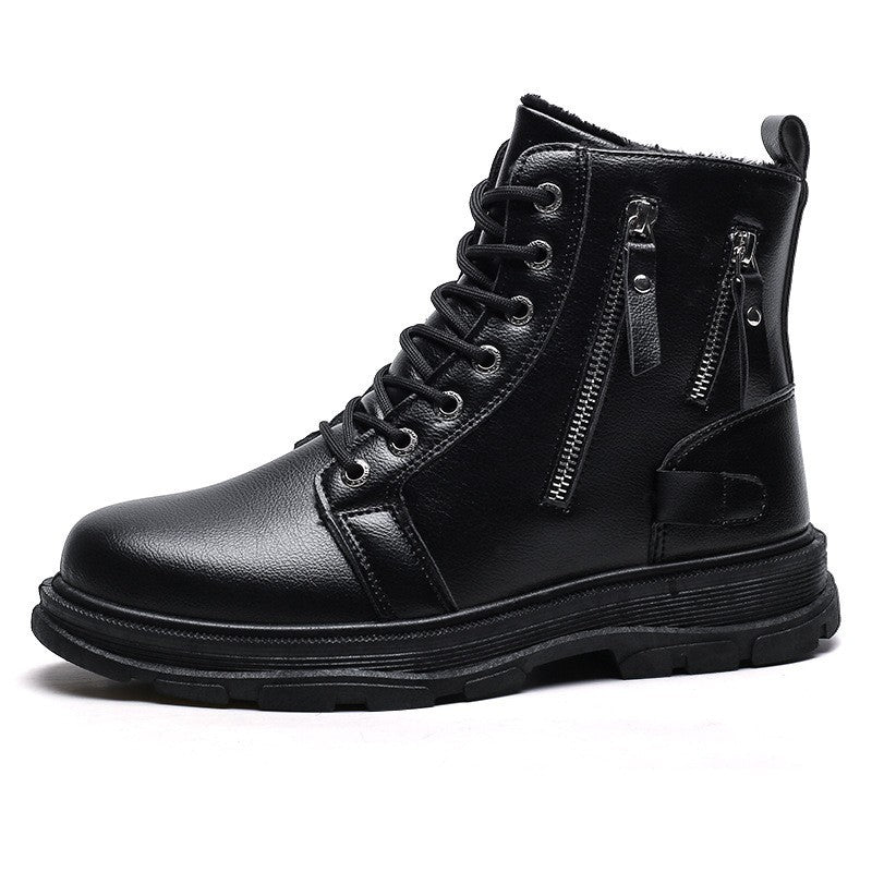Winter Men's Shoes New Fashion Leather Boots Men's Casual Trend