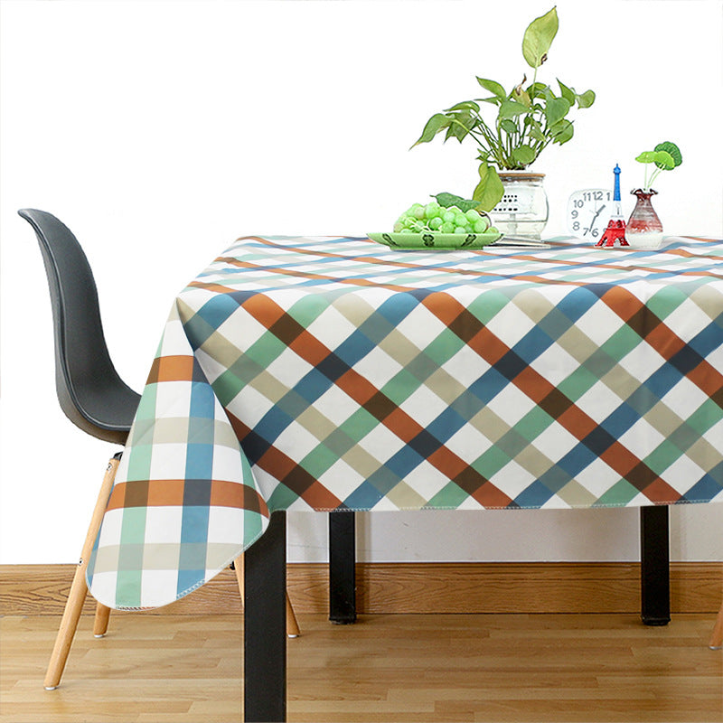 Printed tablecloth tablecloth PEVA/EVA material waterproof and oil-proof composite tablecloth embossed lock edge processing