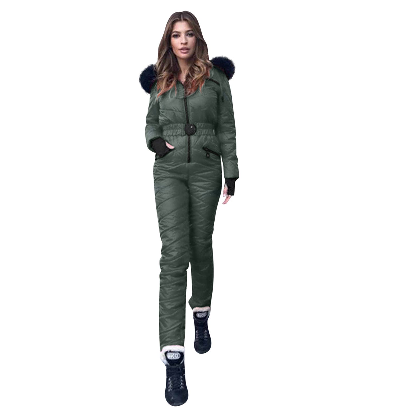 Fashion ladies ski outdoor sports zipper jumpsuit