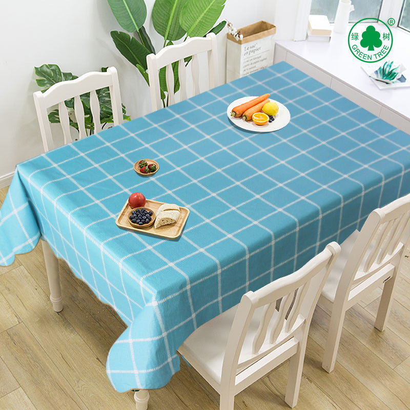 Printed tablecloth tablecloth PEVA/EVA material waterproof and oil-proof tablecloth embossed lock edge craft processing