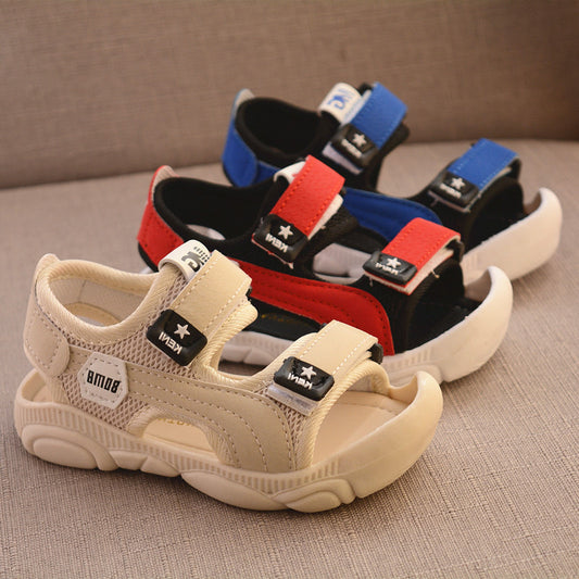 Children's Velcro Rubber Sole Anti-Kick Sandals