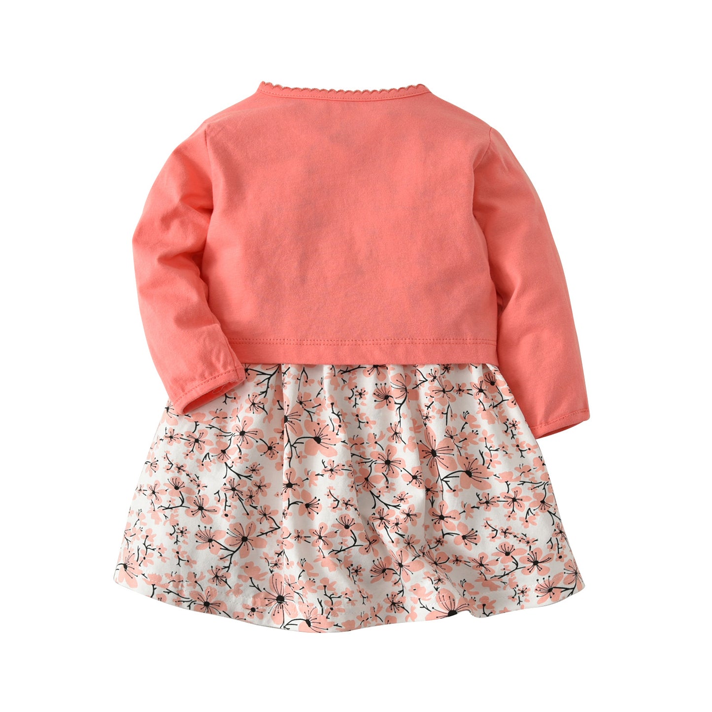 Baby long sleeved nubao ha two piece floral skirt Siamese Siamese cotton fabric newborn climb clothes