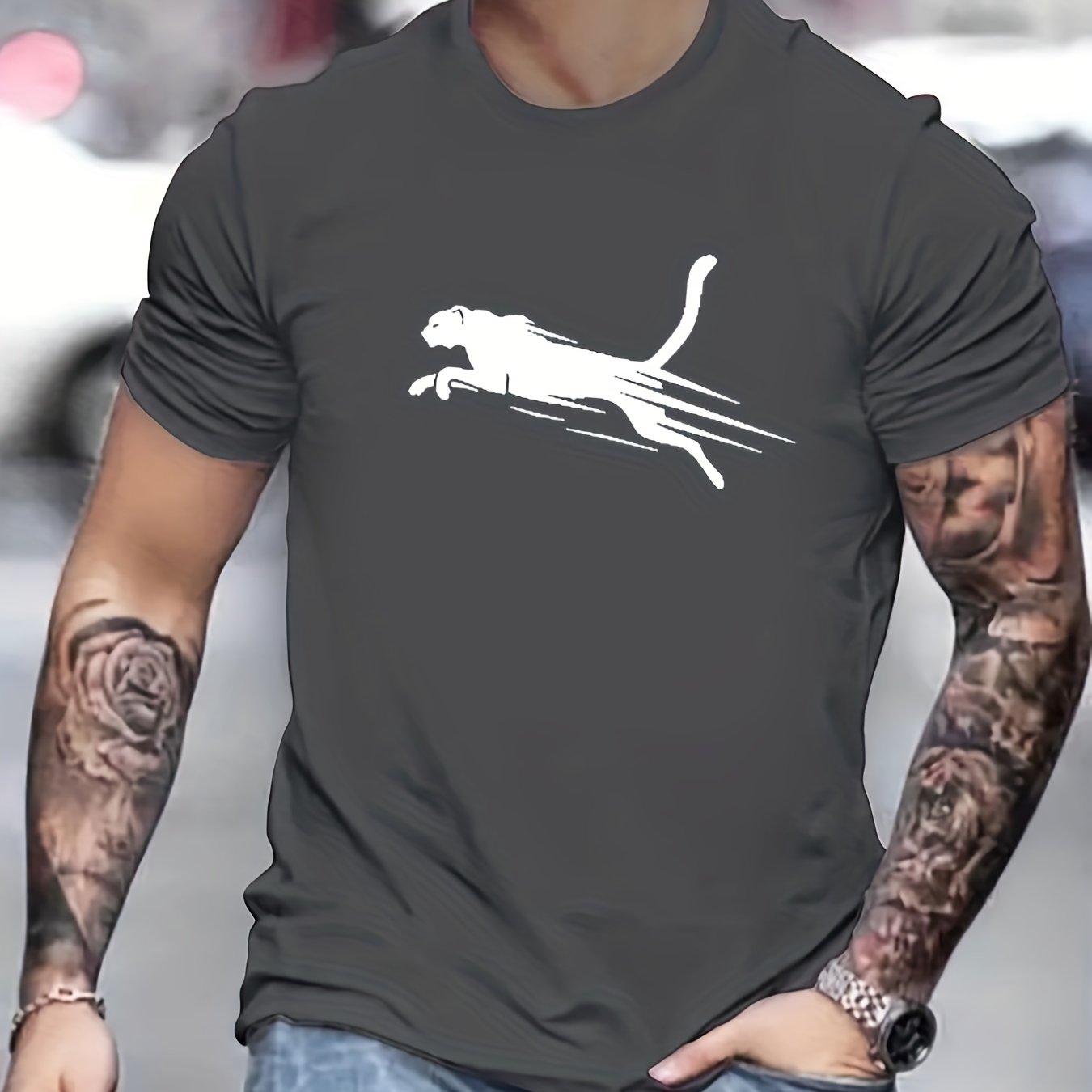 New Men's Printed Short Sleeve O-Neck T-shirt Summer Casual Simple Men's Fashion Top Plus Size Men's Clothing Sports Breathable