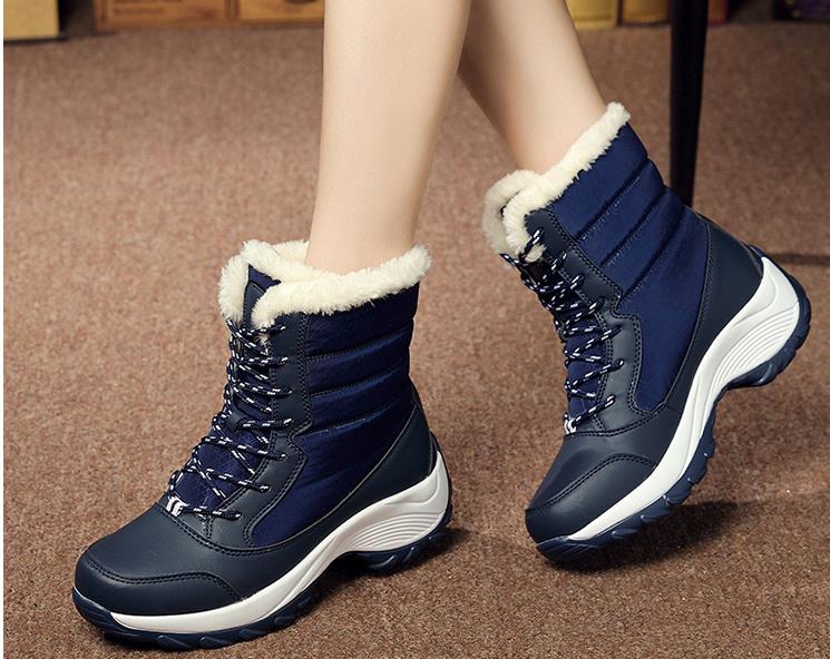 Plus velvet high-top women's shoes waterproof snow boots