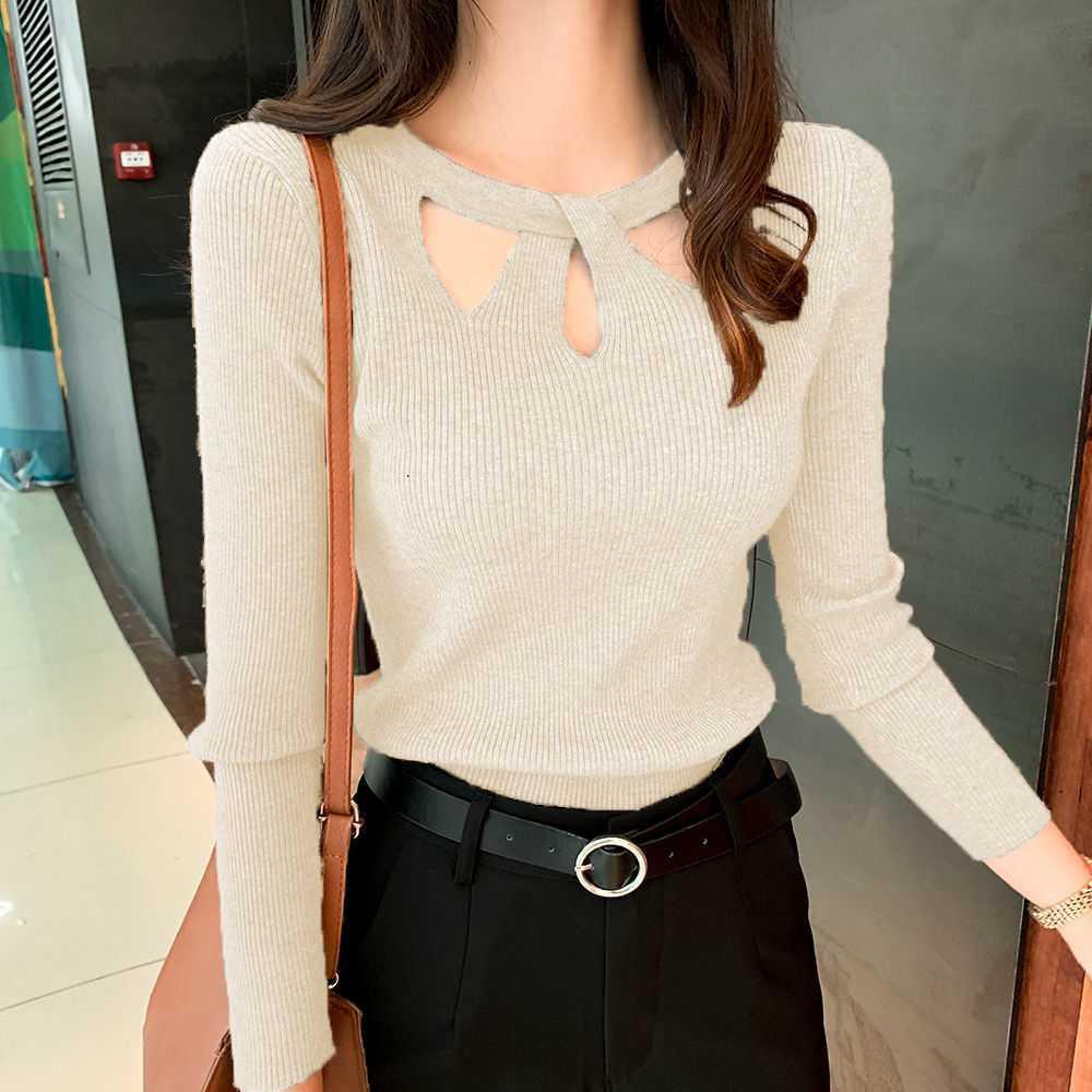 New autumn and winter Korean slim sexy pullover sweater slim base knit sweater for women, Korean slim sexy pullover sweater, slim base knit sweater for women