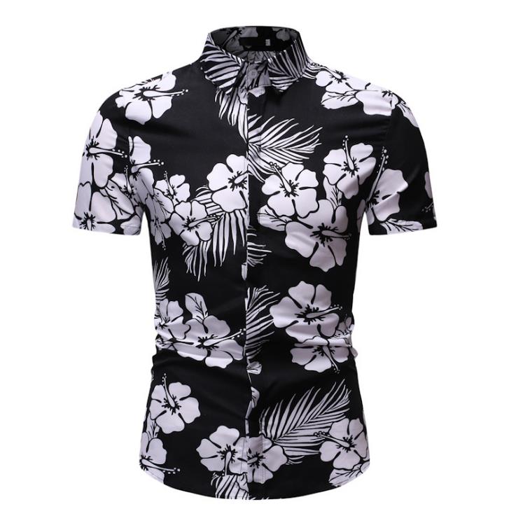 Casual short sleeve flower shirt