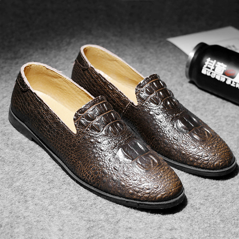 Casual Leather Shoes Korean Version Of Small Black Shoes All-match Youth Shoes