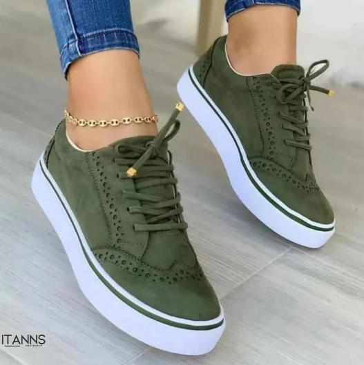 – Flache, lässige, bequeme orthopädische Sneaker